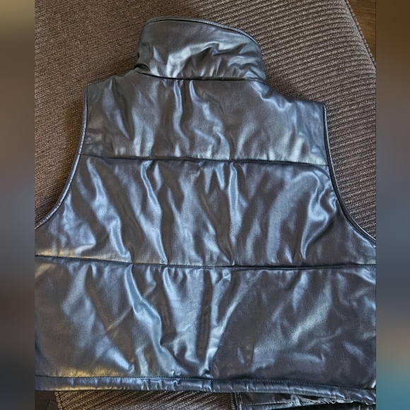 Anthropologie Black Puffer Vest Medium - Picture 2 of 5